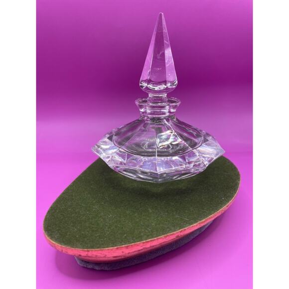 Vintage Collectible Crystal Glass Perfume Decanter Bottle Dauber 4.5" Tall - Picture 2 of 10